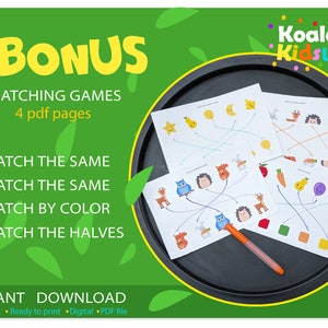 Cut and Paste Printable Activity for Kids Forest Animals Vol.1 + BONUS ...