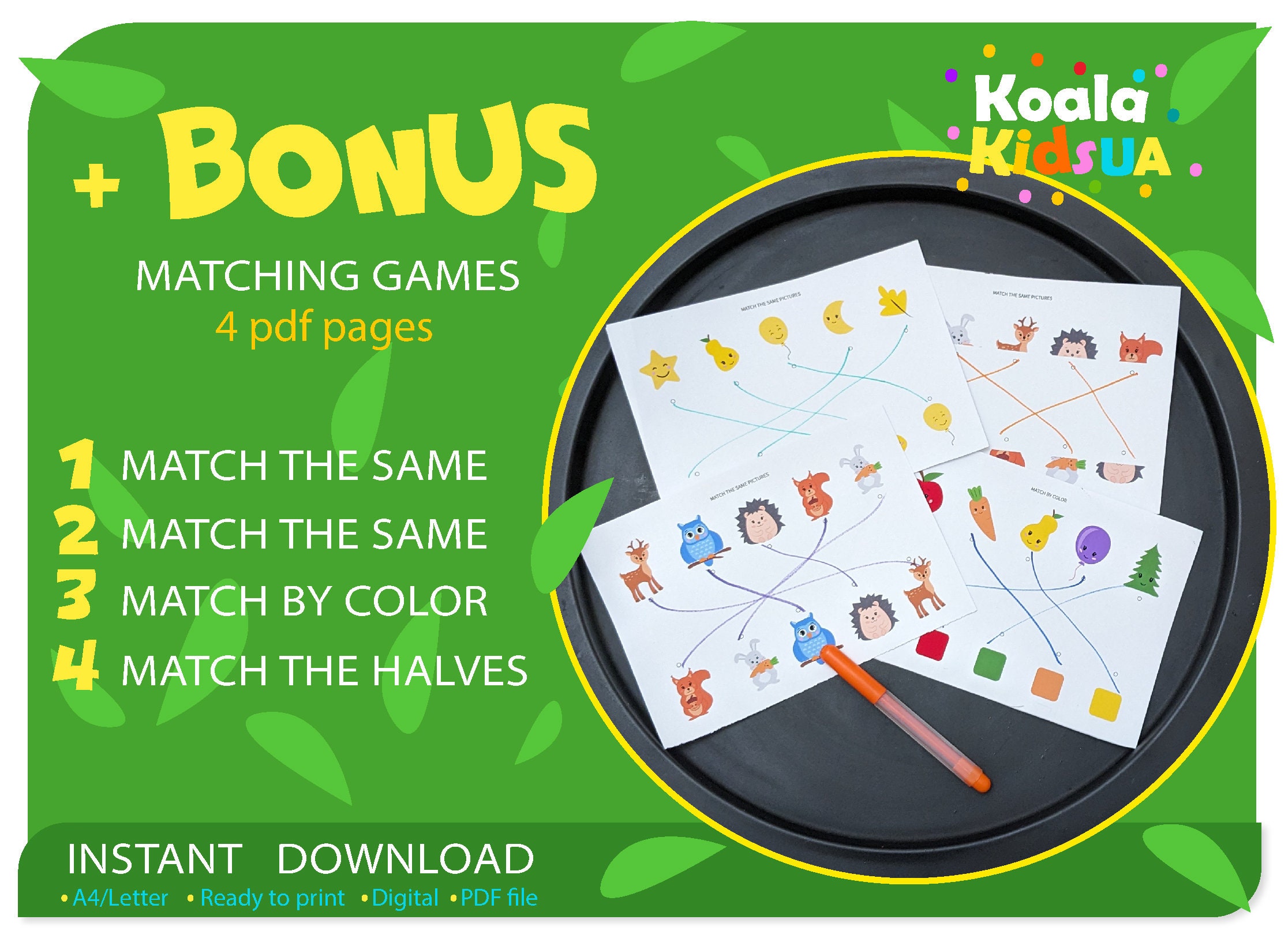 Cut and Paste Printable Activity for Kids Forest Animals Vol.1 BONUS 4 ...