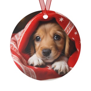 Christmas Puppy Christmas Tree Ornament version 4