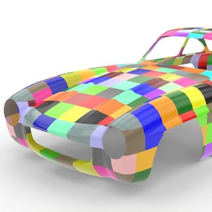 Réplica del Mercedes Benz 300 SL GULLWING, modelo 3D a escala 1:1