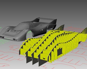 PORSCHE 917 LH BLUEPRINT body buck