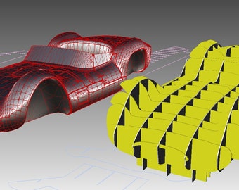 MASERATI TIPO 61 BIRDCAGE blueprint body buck