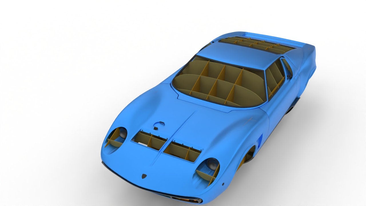LAMBORGHINI MIURA SV Body Buck Blueprint Plans Replica Classic Car