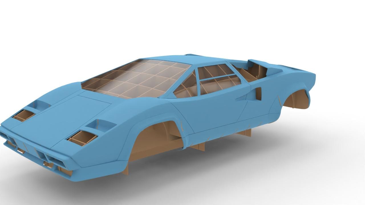 LAMBORGHINI COUNTACH LP500 S Body Buck Blueprint Plans Car Replica