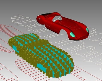 MASERATI 300S BLUEPRINT body buck