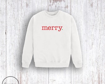Christmas Kids Sweatshirt - Merry Holiday Jumper - Cozy Winter Apparel - Festive Children's Clothing