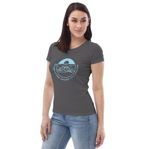 Happiness Comes in Waves Women's fitted eco tee