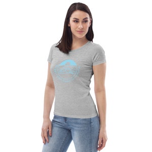 Happiness Comes in Waves Women's fitted eco tee