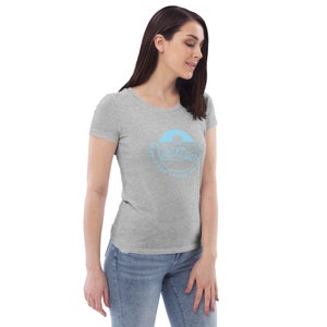 Happiness Comes in Waves Women's fitted eco tee