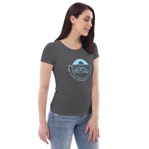 Happiness Comes in Waves Women's fitted eco tee