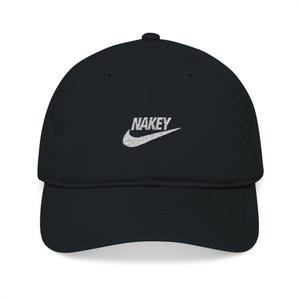 Nakey Swoosh Logo Baseball Cap | Embroidered Patch Cap image 1