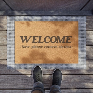 Humorous Welcome Doormat - Funny Home Décor, Unique Gift for New Home, Housewarming, Outdoor Entrance Mat, Quirky Saying