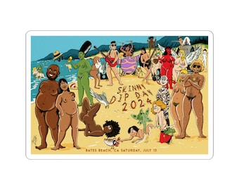 Skinny Dip Day 2024 vinyl sticker