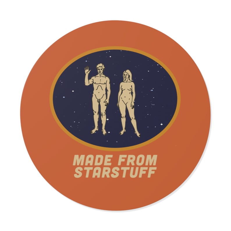 Starstuff Vinyl Sticker - Pioneer Plaque Inspired Space Decor image 1