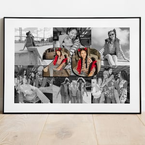 20 collages de photos | Modèle de toile | Art mural personnalisé imprimable | Modifiez-le vous-même | Modèle de collage de 8 photos | Cadeau pour 20 ans