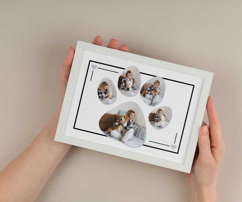 PAW PRINT Photo Collage Canva Template Personalized Wall Art Edit It paw-print-photo-collage-canva-template-personalized-wall-art-edit-it