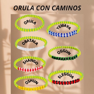 Ilde Orula Yoruba Religion/Elastic Bracelet/Czech Beads/Differents Saints.Ilde Orula and/Obatala/Eleggua/Oggun/Shango/Oshun/Yemaya