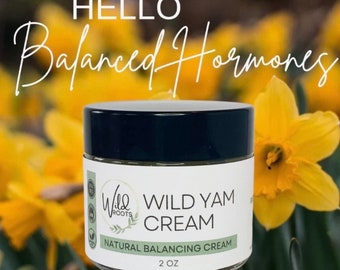 Wild Yam Cream-Hormone Balancing Cream Womens Natural Mood Enchancer-PMS & Memopause Relief-All Natural Progesterone Cream-2 oz glass jar