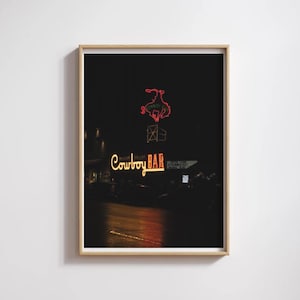 Cowboy Bar, Art Western, Cowboy Print, Million Dollar Cowboy Bar, Wyoming, Wall Art, Authentic Photo, Jackson Hole