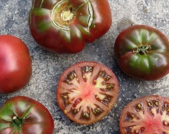 Semillas de tomate Black Brandywine (hoja regular) / Heirloom / Orgánico