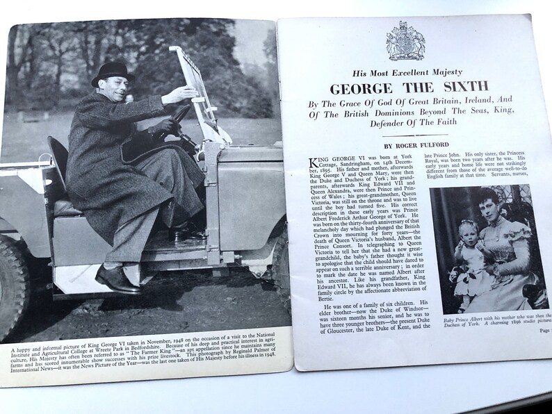 1949 Royal Collectible Book Set Queen Mary, King VI, Duke of