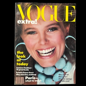 1983 VOGUE Magazine | Cover: Renee Simonsen | April 1983 | Kathy Ireland  | Rosie Vela | Iman | Paulina Porizkova