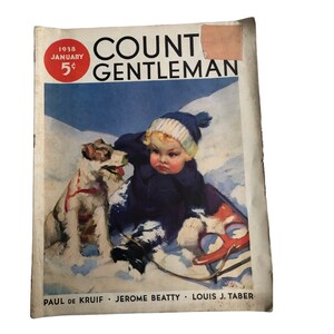 1938 COUNTRY GENTLEMAN Magazine - January 1938 Edition Vintage WW2 Era Magazine Gift for Him Vintage Magazine Farming Magazine