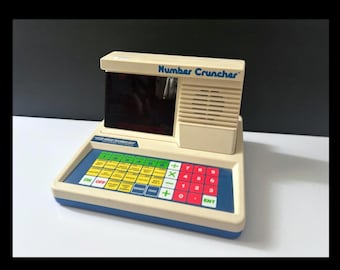 1986 VTech NUMBER CRUNCHER Educational Electronics | Working Condition- Tested | Battery Operated | No DC Adapter | Vintage 80s Math Toy