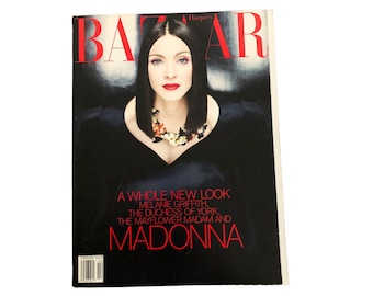 1999 HARPERS BAZAAR Magazine I February 1999 I Madonna Cover I David Blaine I Melanie Griffith I Sarah Ferguson I Mayflower Madam I 90s