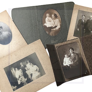 Lot de PHOTOS ANCIENNES : lot de 5 - cartes pour armoire de la fin des années 1800, photographie des années 1890, photographies éphémères de collection, photographies anciennes, photographies anciennes