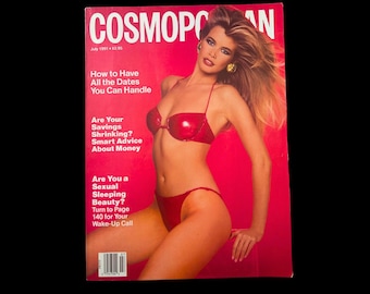 1991 COSMOPOLITAN Magazine | Omslag: Claudia Schiffer | Juli 1991 | Christian Slater | Nicole Kidman | Laura Dern | Sarah Jessica Parker
