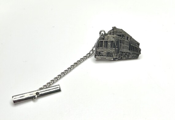 Vintage Diesel Locomotive Tie Tack | Train Lapel Pin #602 | Railroad Collectible Accessory | EMD Engine Gift for Railfan | 0.78″
