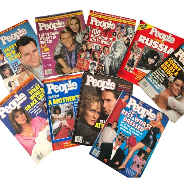 Vintage 1987 PEOPLE Magazines : Bruce Willis, Michael Douglas, Don Johnson & More - Sold Individually 1980s Magazines 1987 PEOPLE Magazine