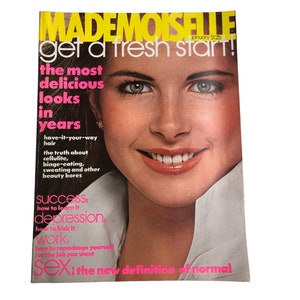 1977 MADEMOISELLE Magazine I Cheri La Rocque Cover I Mademoiselle Magazine January 1977 I 70s Fashion Magazine I 1970s Mademoiselle
