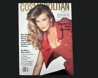 1993 COSMOPOLITAN Magazine | Cover: Claudia Schiffer | April 1993 |  Aidan Quinn | Sadie Frost | Bridget Fonda | Michael Caine