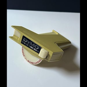 1960s DYMO 1710 1/4″ Label Maker | Embossing Tape Tool | Vintage DYMO Label Maker | Working Condition | Partial Red Tape Included