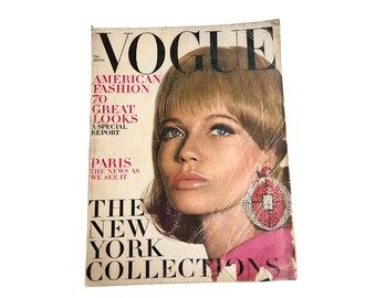 1966 VOGUE Magazine September 1 1966  Cover: Veruschka I Vintage Vogue I 1960s Fashion Magazine I Wilhelmina Cooper I Vanessa Redgrave