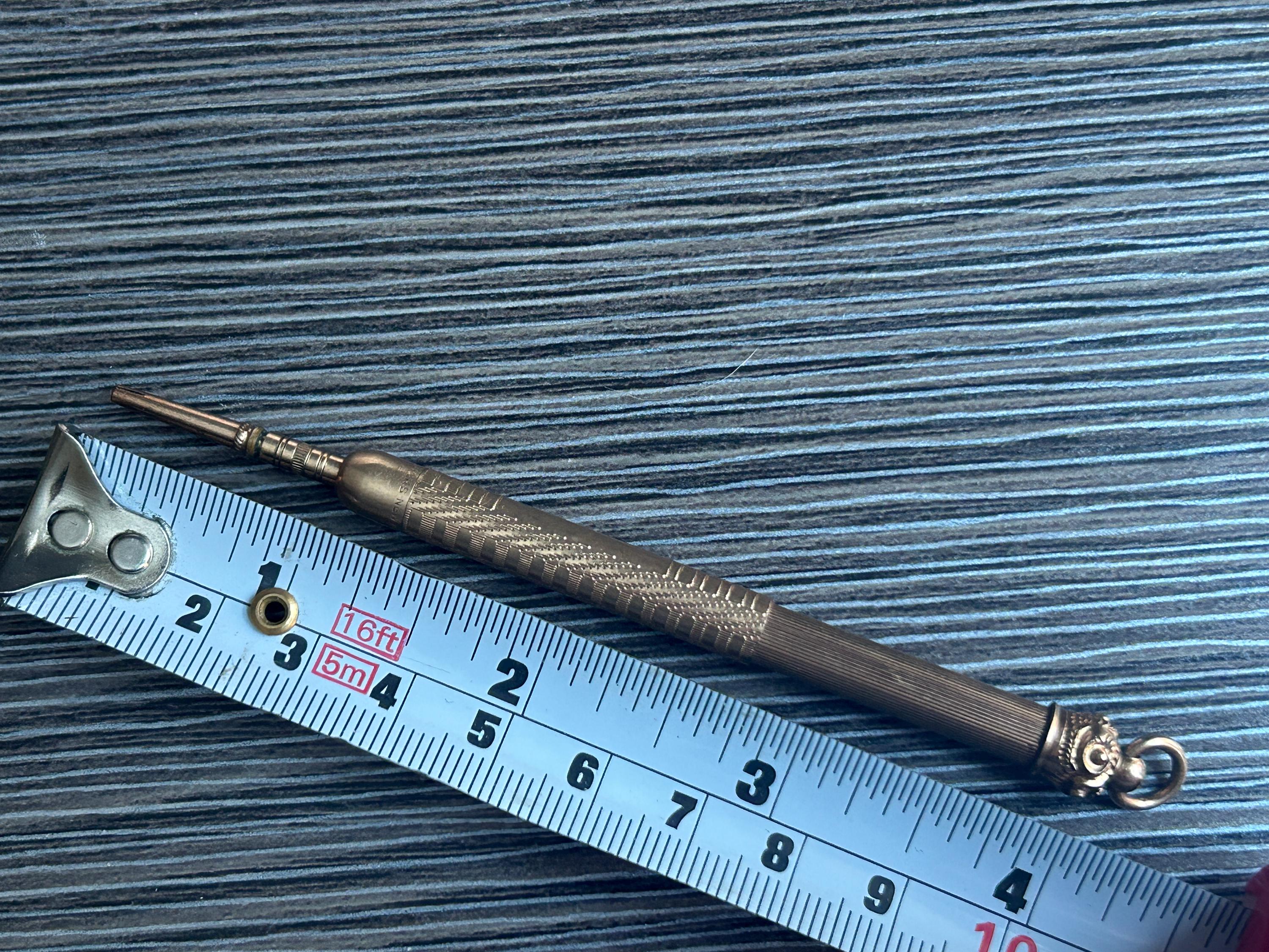 Victorian W.S. HICKS New York Antique Propelling Mechanical Pencil