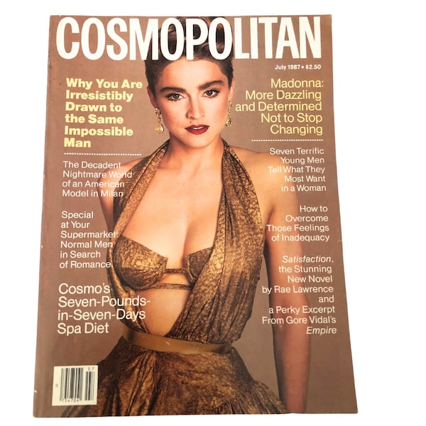 1987 COSMOPOLITAN Magazine I Madonna Cover I July 1987 Cosmopolitan Magazine I Melanie Griffiths I Kiefer Sutherland I 80s Fashion Magazine