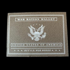 WWII War Ration Wallet with Stamps | Vintage OPA Ration Book | Office of Price Administration OPA Collectible | Homefront Ephemera