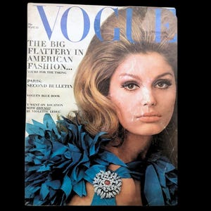 1965 VOGUE Magazine I September 15, 1965 Vogue I Cover: Kecia Nyman I Wilhelmina Cooper I Marisa Berenson I Doctor Zhivago I Veruschka