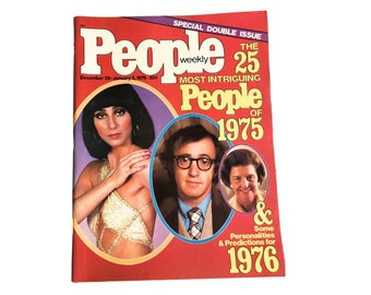 Vintage 1976 PEOPLE Magazine I Cover: Cher, Woody Allen & Betty Ford I Dolly Parton I Charles Manson I Patty Hearst I I March 15, 1976