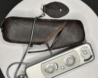 MINOX B Spy Camera | Vintage 1958-1972 | German Subminiature Film Camera | Cold War Collectible | Working Shutter | Case & Chain Included