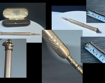 その他 Antique Propelling Pen and Pencil Victorian W.S. HICKS New York Antique Propelling Mechanical Pencil
