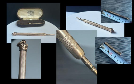 Victorian W.S. HICKS New York Antique Propelling Mechanical Pencil
