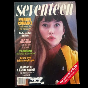 1989 SEVENTEEN Magazine | Cover: Lora Egri | December 1989 | Patsy Kensit | Madonna | Gloria Estefan |