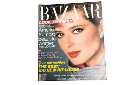 1982 HARPERS BAZAAR Magazine I Isabella Rossellini Cover I