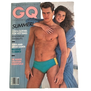 1981 GQ Magazine June 1981 Vintage GQ Magazine Cover: Peter Cook Carol Alt I Men&#39;s Magazine Men&#39;s Fashion Magazine Gift for Him RARE Issue