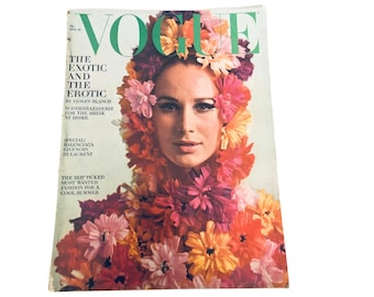 1965 VOGUE Magazine I April 15, 1965 I Magazine Cover: Brigitte Bauer I Vintage Vogue I 60s Fashion I Wilhelmina Cooper I Marisa Berenson