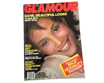 1981 GLAMOUR Magazine I Beverly Johnson Cover I Glamour Magazine May 1981 I Jessica Lange I Mark Harmon I 80s Fashion and Lifestyle Magazine